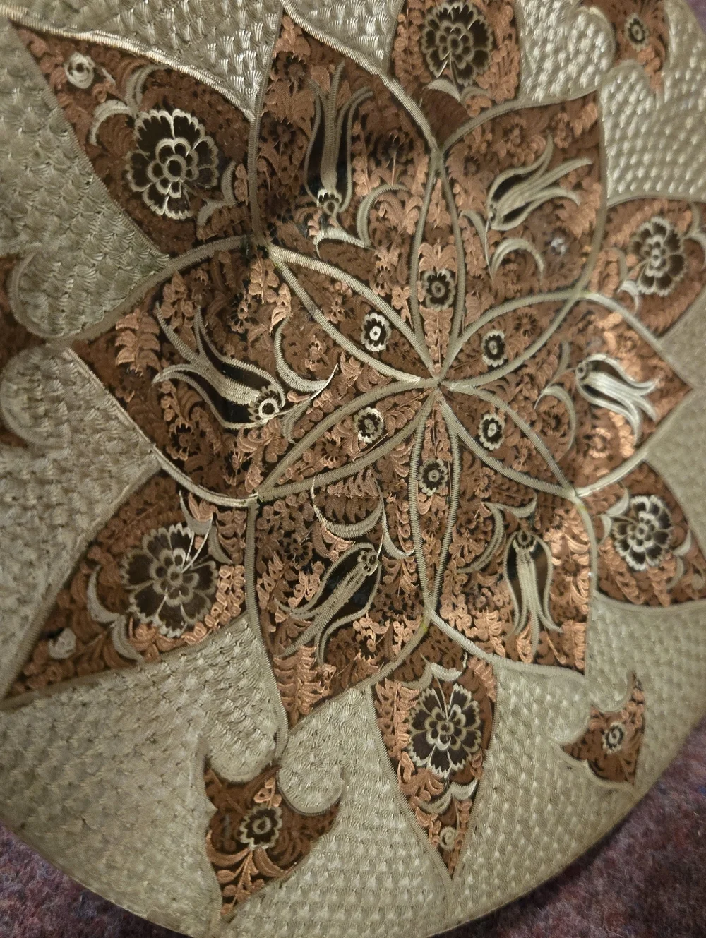 Copper Vintage Decorative Wall Plate 8in Very Pretty Textured